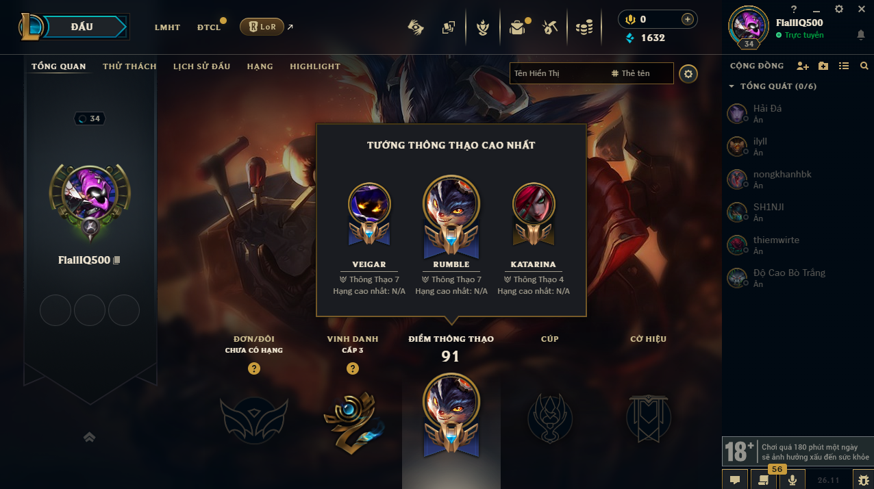 Acc LMHT #Unrank ALL mùa - Trắng Thông Tin  100% - Không Khung