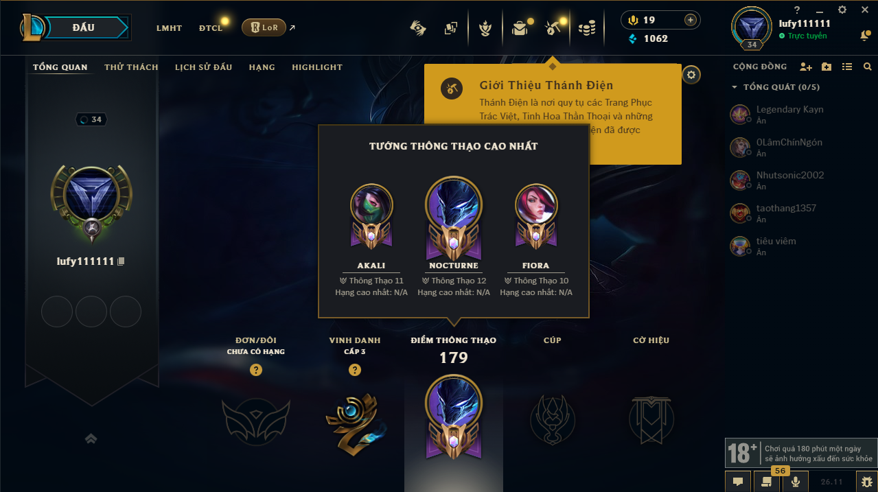 Acc LMHT #Unrank ALL mùa - Trắng Thông Tin  100% - Không Khung