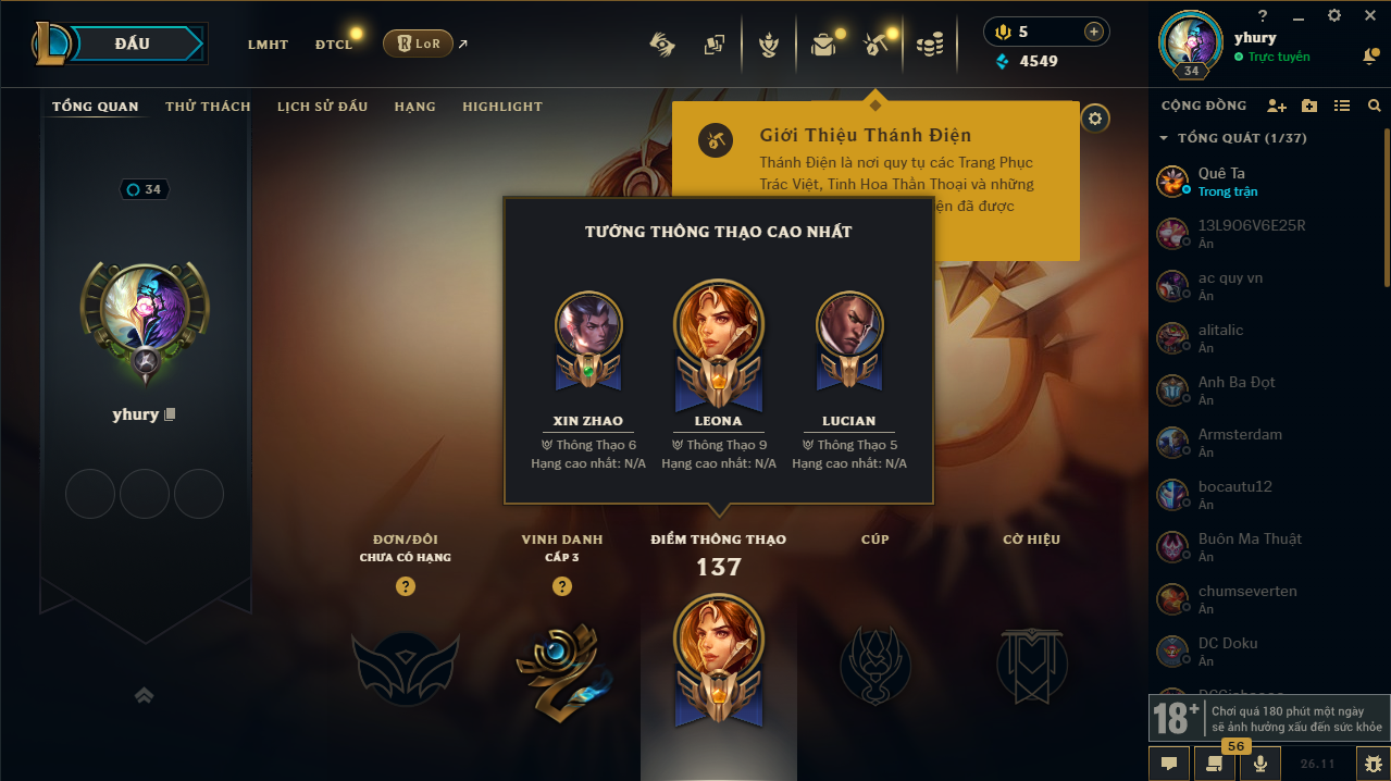 Acc LMHT #Unrank ALL mùa - Trắng Thông Tin  100% - Không Khung