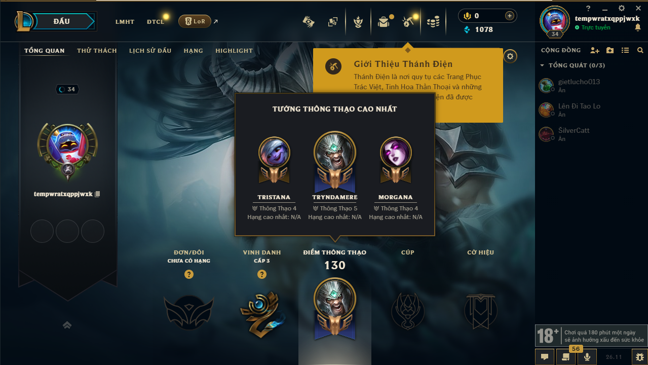 Acc LMHT #Unrank ALL mùa - Trắng Thông Tin  100% - Không Khung