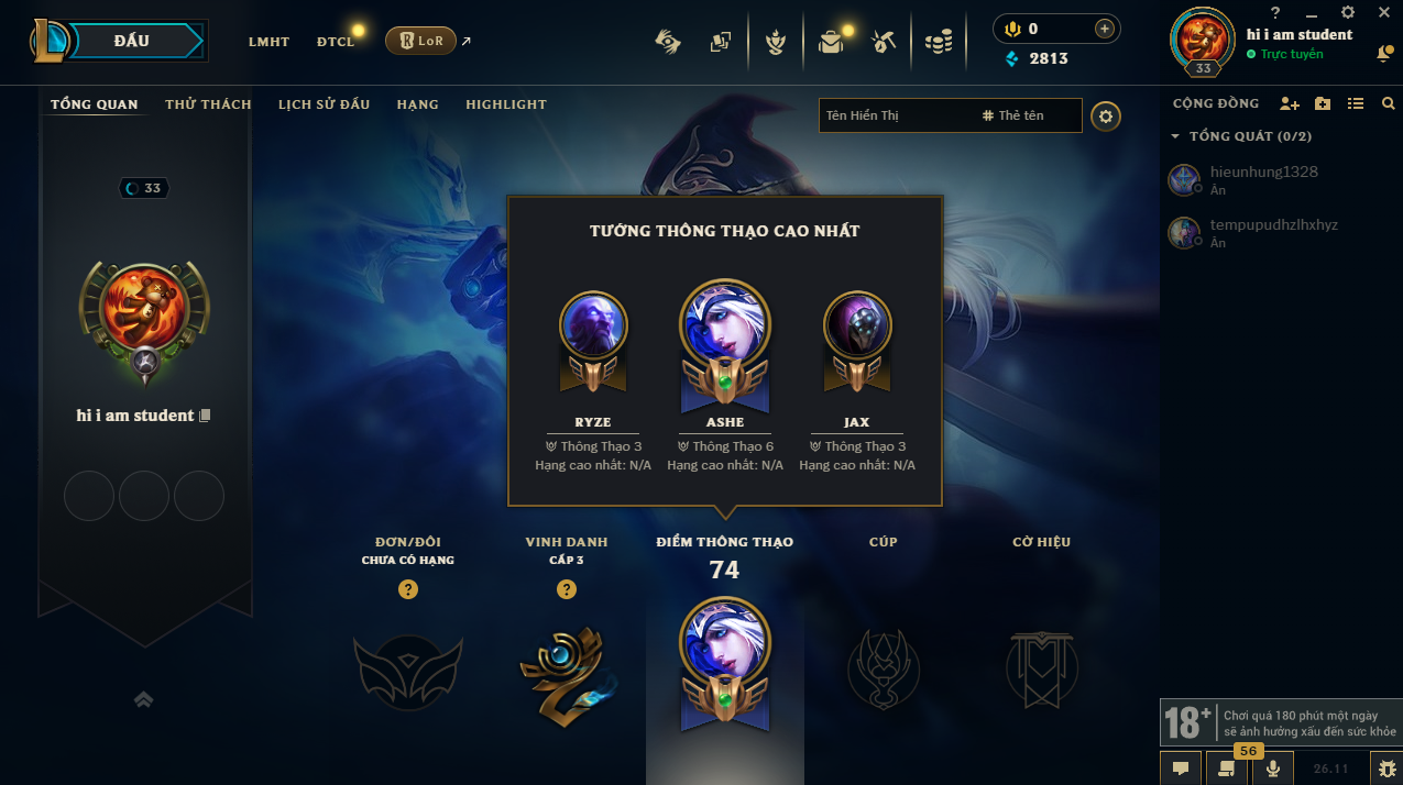 Acc LMHT #Unrank ALL mùa - Trắng Thông Tin  100% - Không Khung