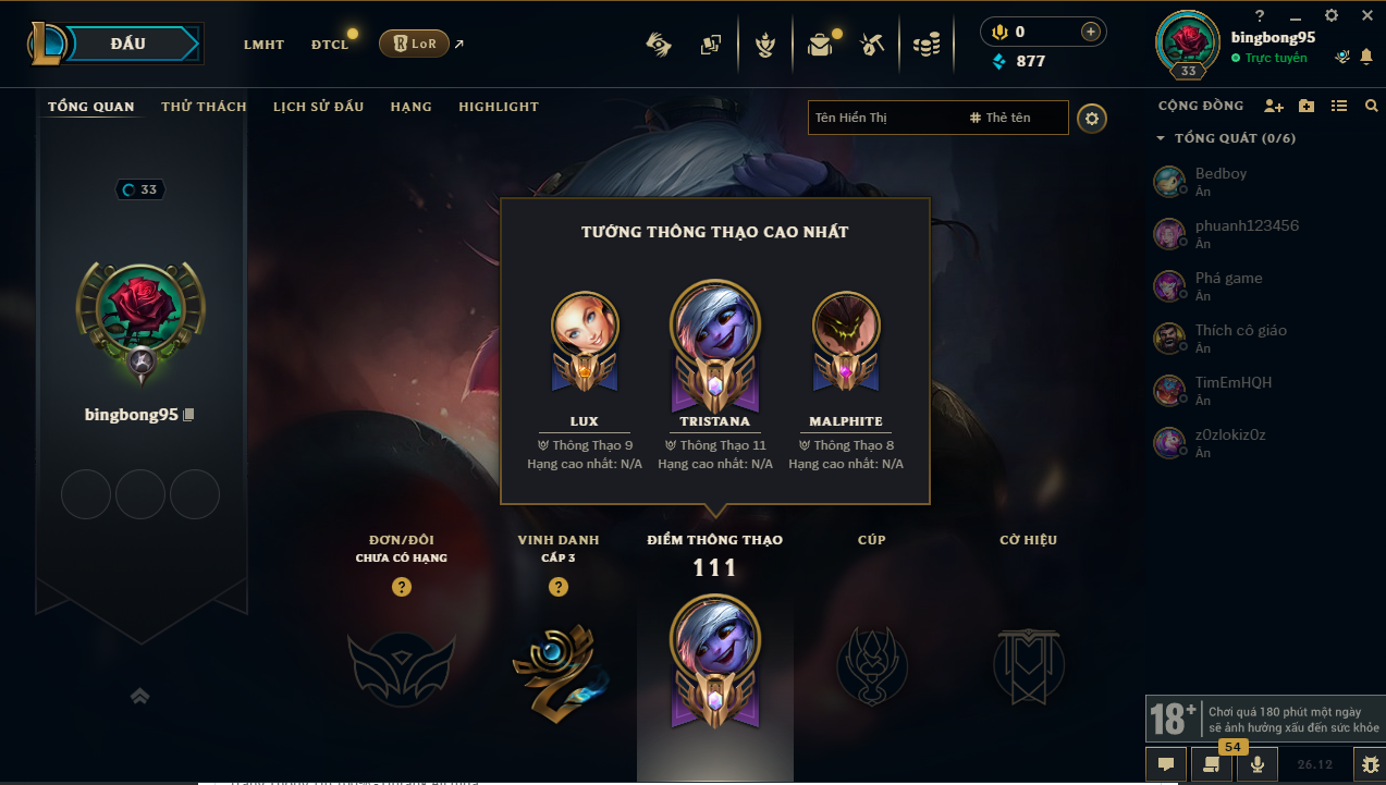 Acc LMHT #Trắng Thông Tin 100% - Unrank All mùa - Không Khung